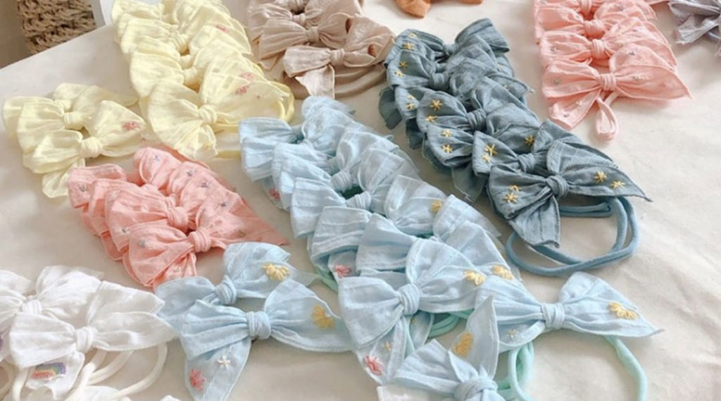 Pretty headbands made by mompreneur