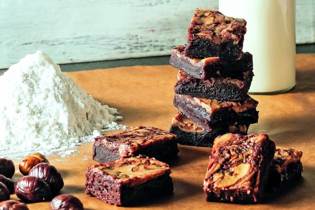 Holiday Sweet Bites - Chocolate Chestnut Brownies