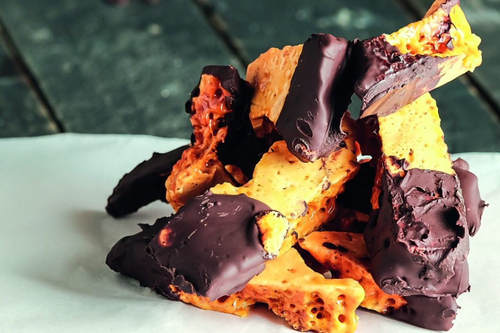 Holiday Sweet Bites - Chocolate dipped Honeycomb