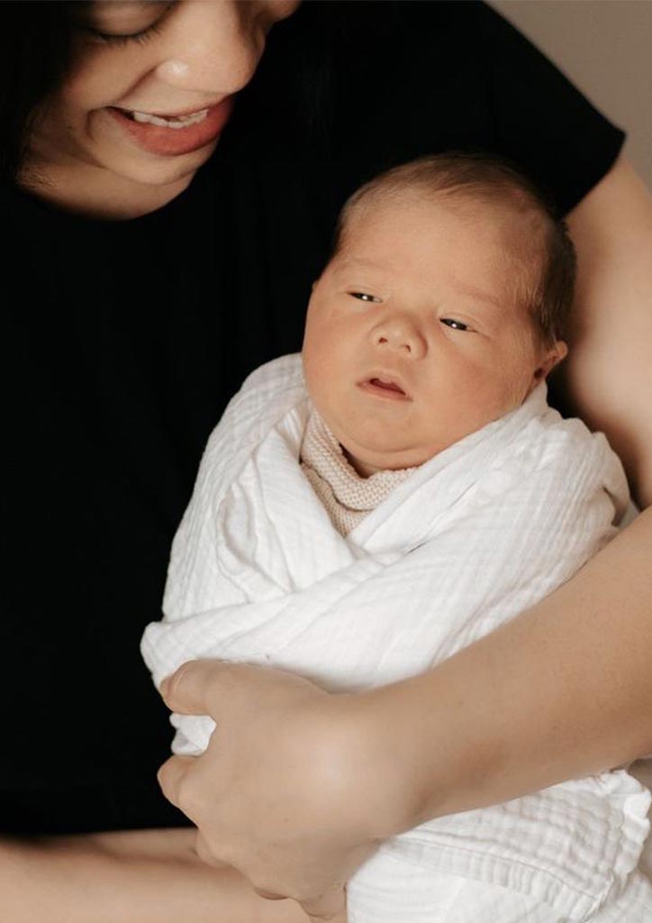 mom, amanda tirol, and one of the 2021 celebrity babies