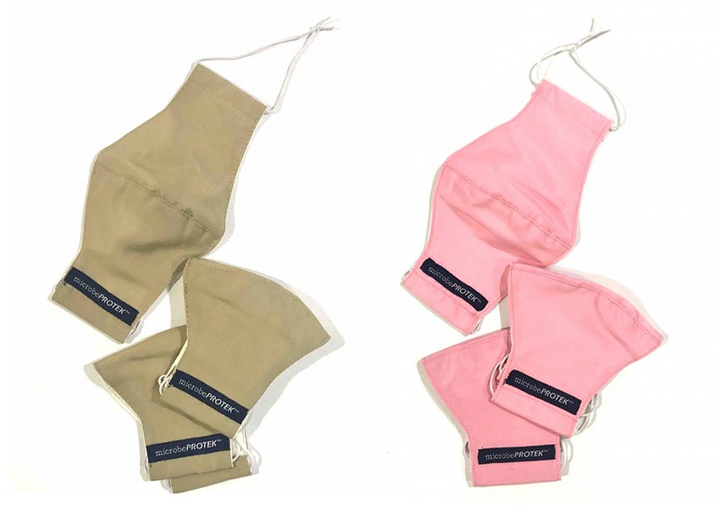 tan and pink children's face masks