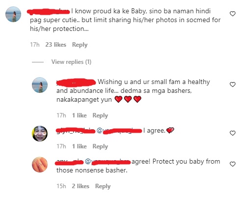 Rita Gaviola's fans applaud her for protecting her baby.