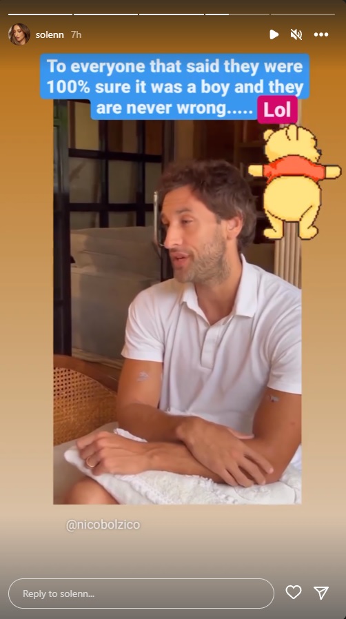 Solenn and Nico Bolzico have a funny gender reveal for their new incoming baby girl!