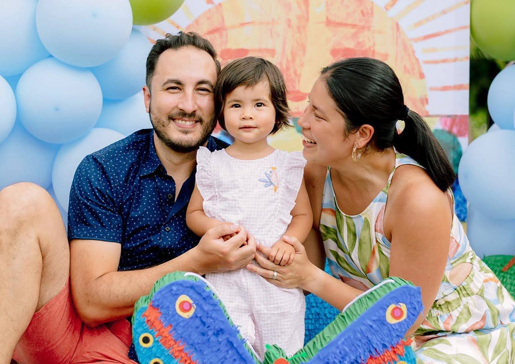 isabel cang with husband mike and daughter olivia