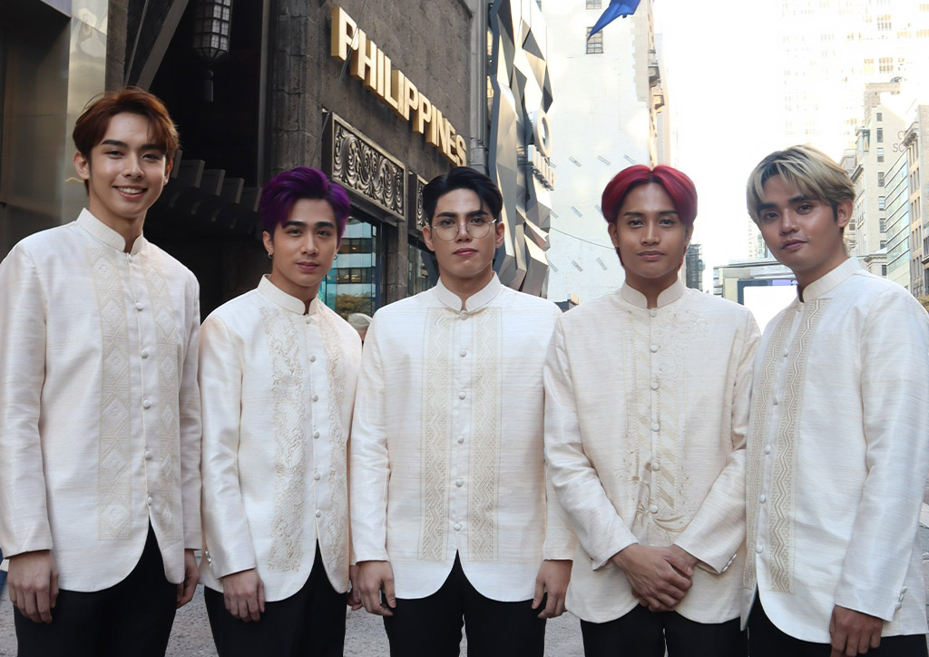 Filipino boy band SB19 who sang MAPA