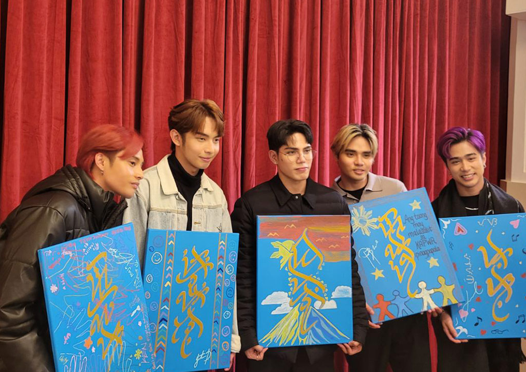 Filipino boy band SB19 who sang MAPA