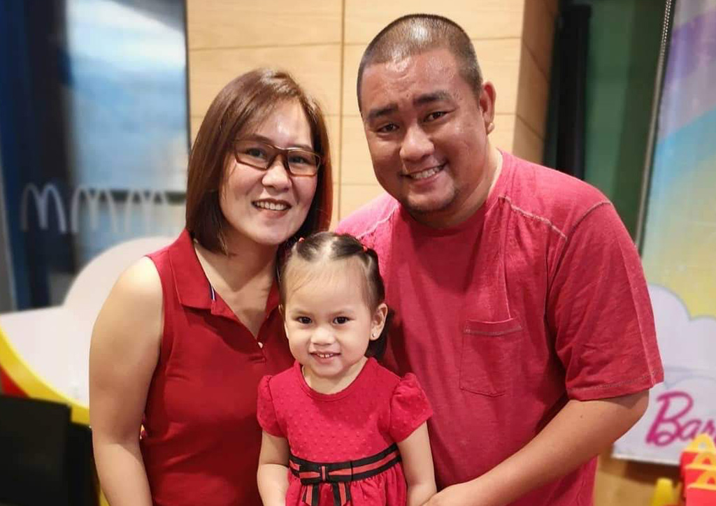 a family with one child