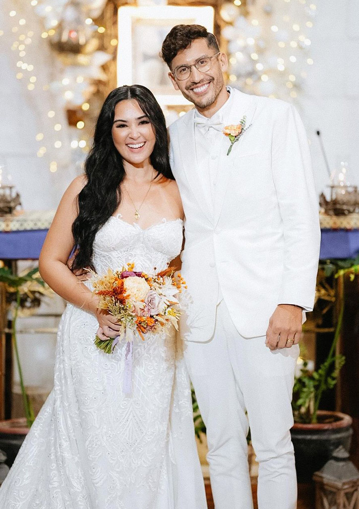 Gwen Zamora and David Semerad at their second wedding in Tagaytay.