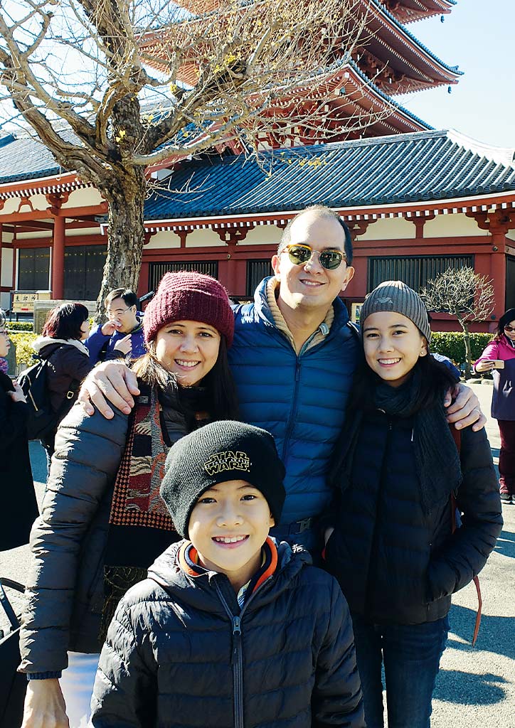 Basti Lacson with his family