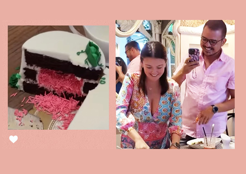 Angelica Panganiban and Gregg Homan's Cake Gender Reveal
