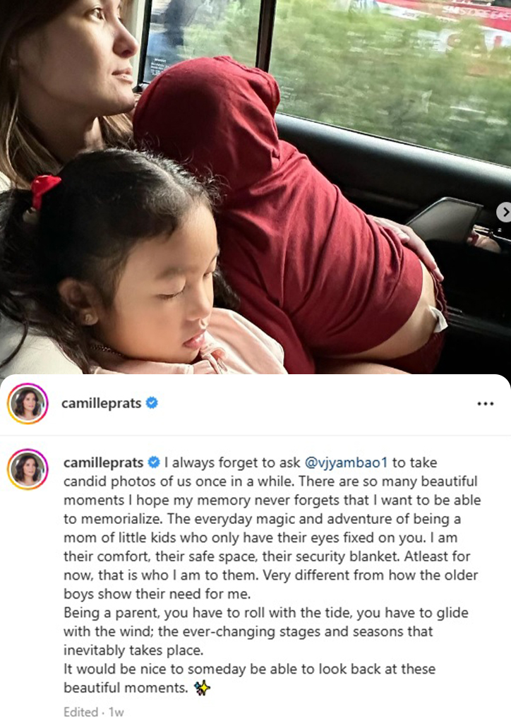 Camille Prats with her kids