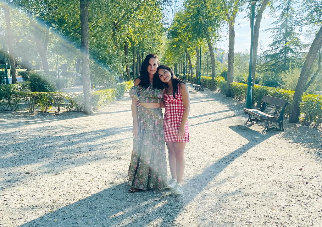 Georgia Schulze del Rosario with her daughter