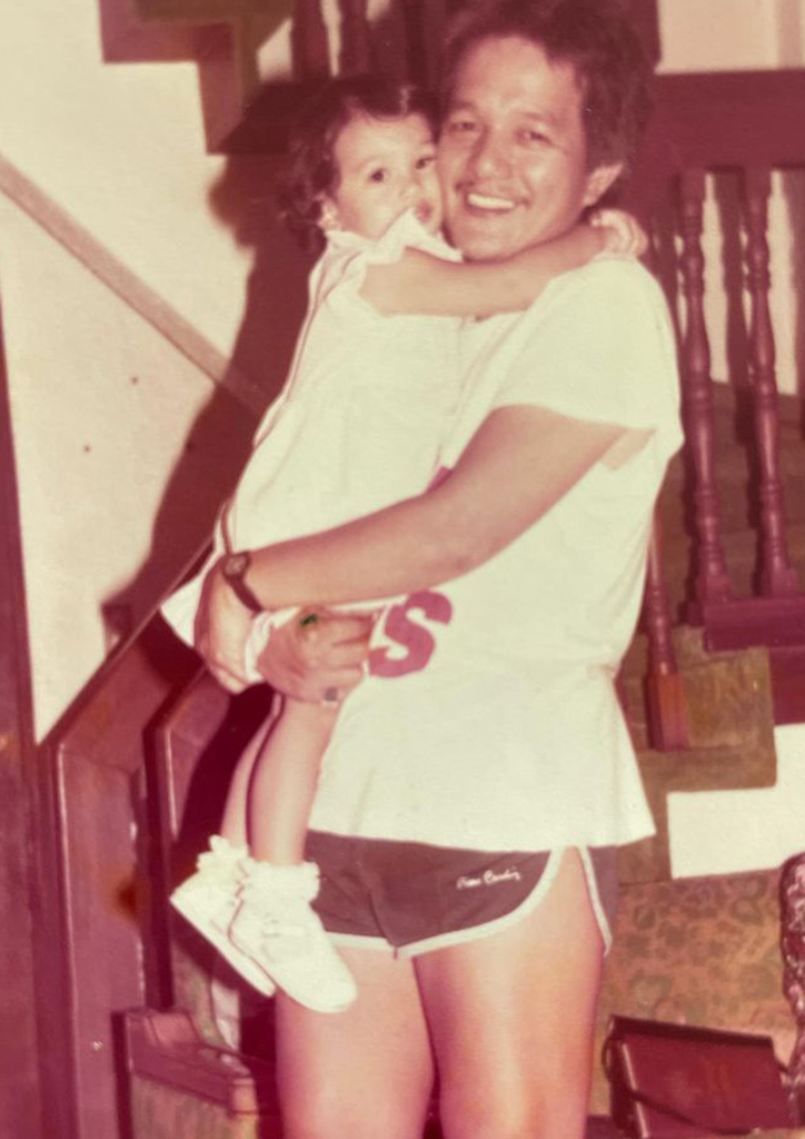 Iza Calzado and her late father