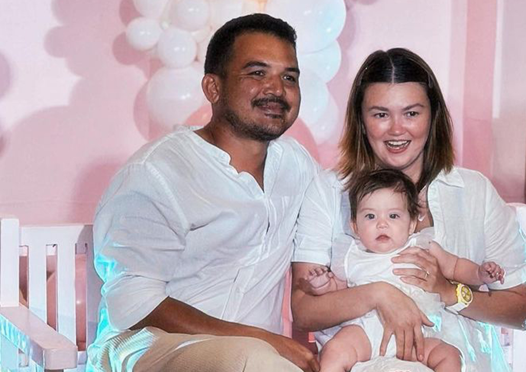 Gregg Homan and Angelica Panganiban with their daughter Amila Sabine