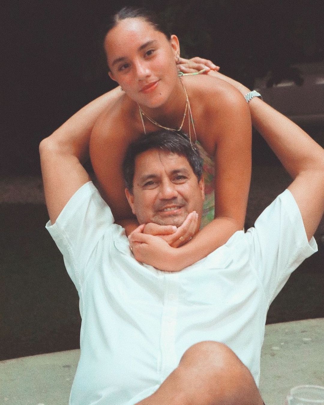 Juliana Gomez with her dad, Richard Gomez