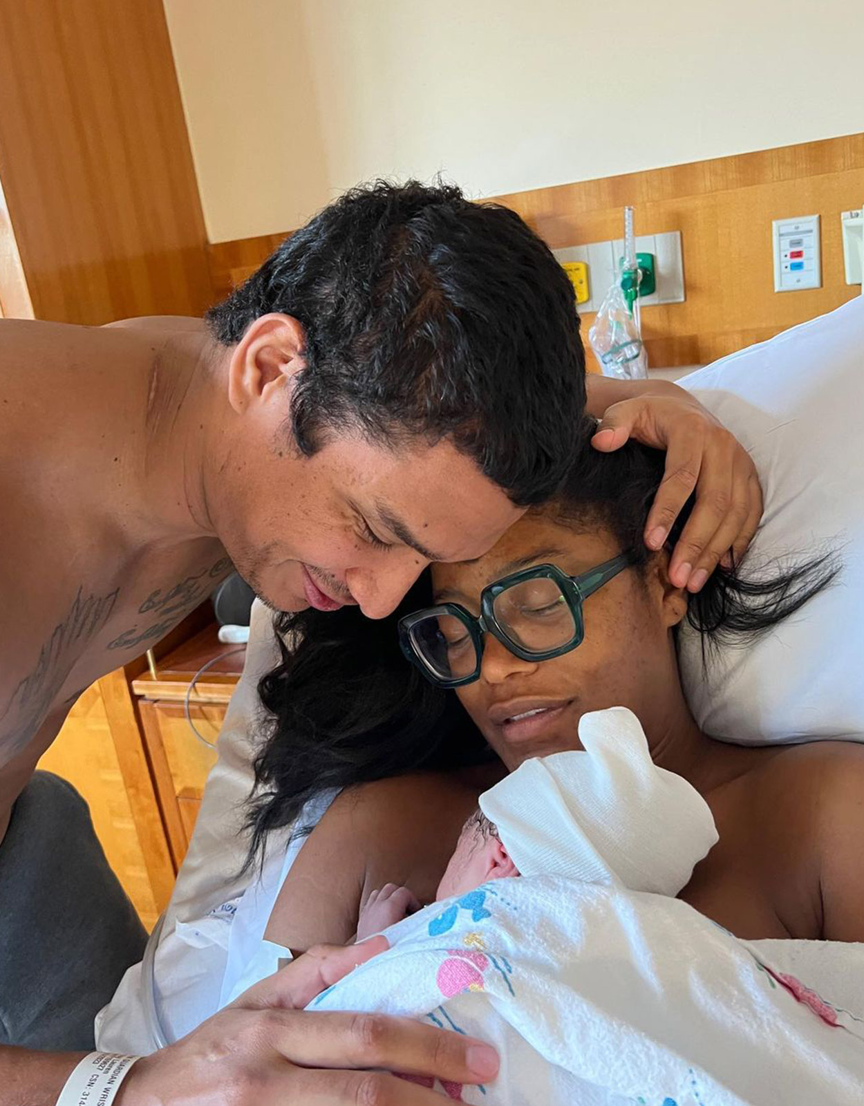 Keke Palmer with Darius Jackson and son