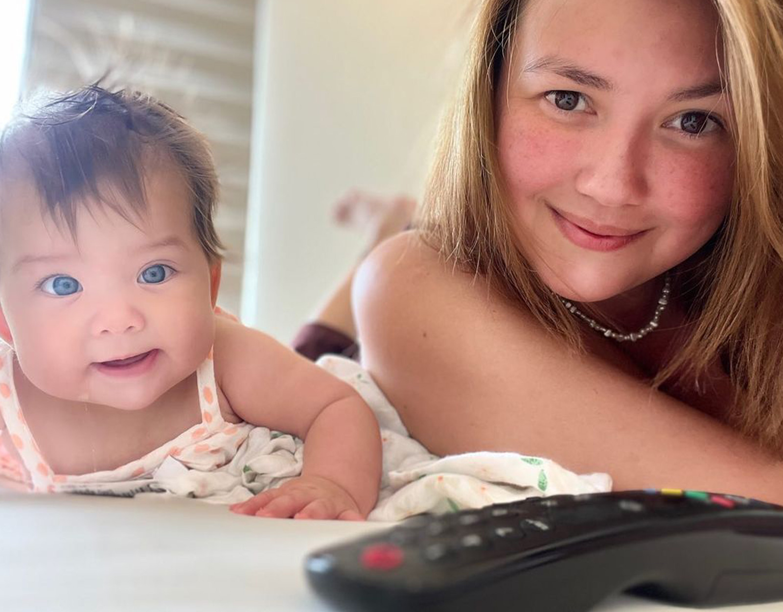 Celebrity Mom Angelica Panganiban with her baby
