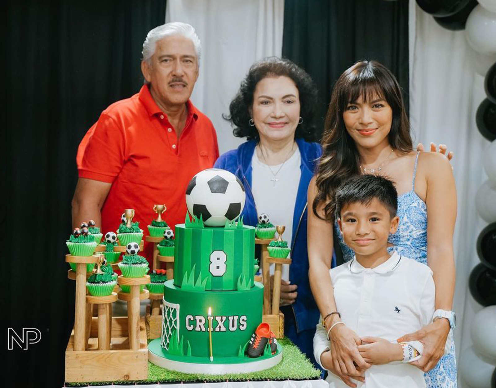 Ciara Sotto with her son Crixus, Tito Sotto, and Helen Gamboa