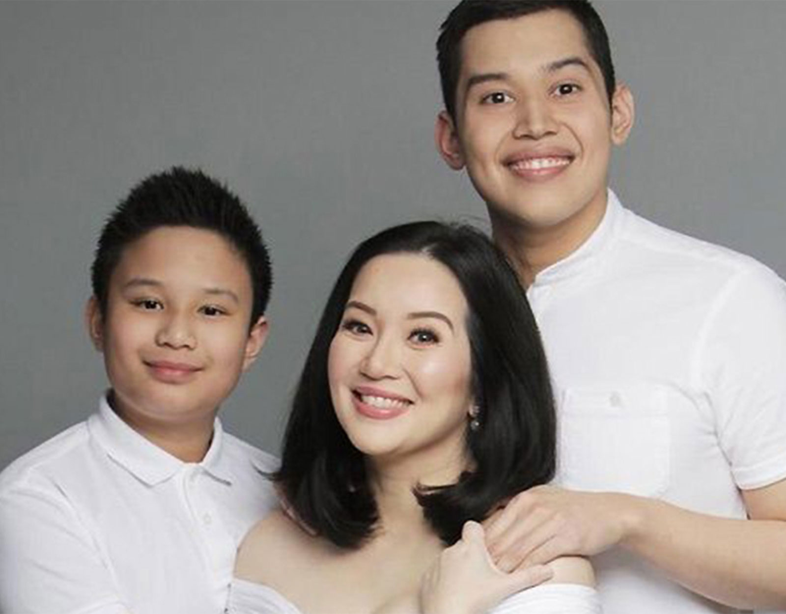 Kris Aquino with Josh and Bimby