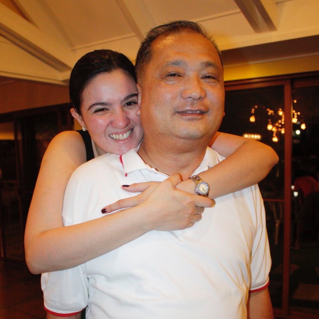 Sunshine Dizon with her dad