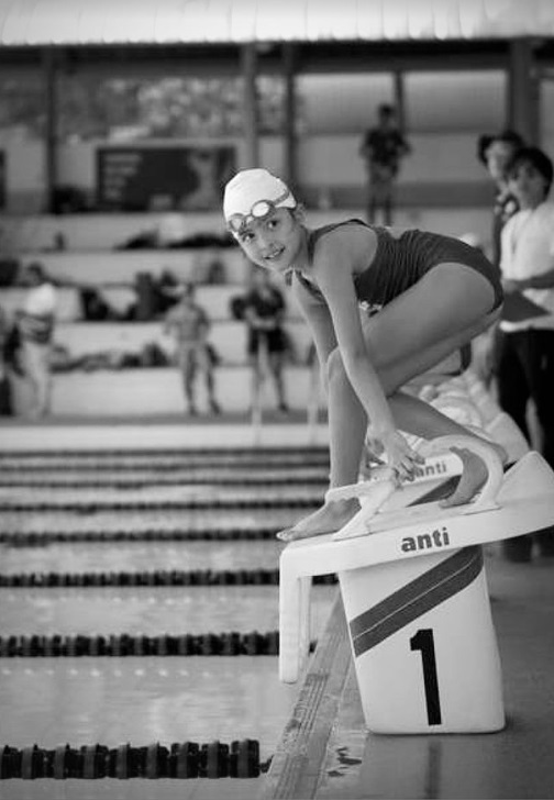 Zia Dantes during her swimming competition