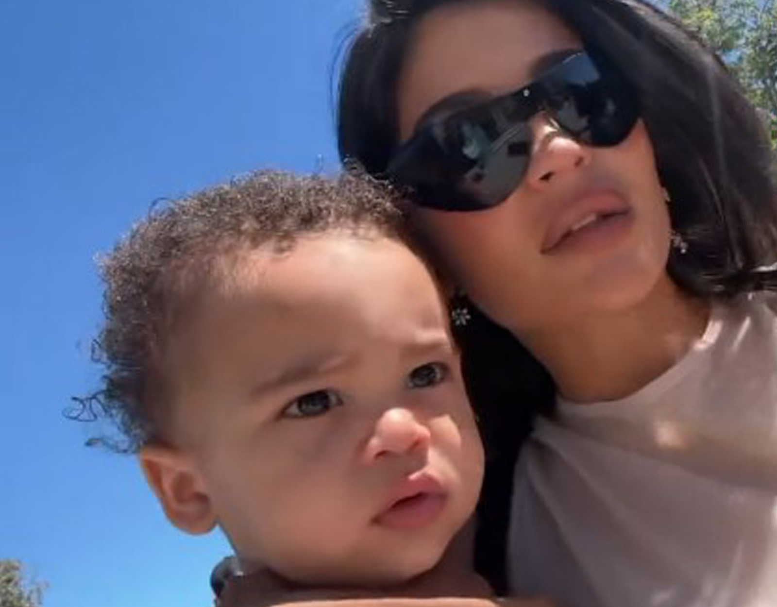 Kylie Jenner with her son Aire