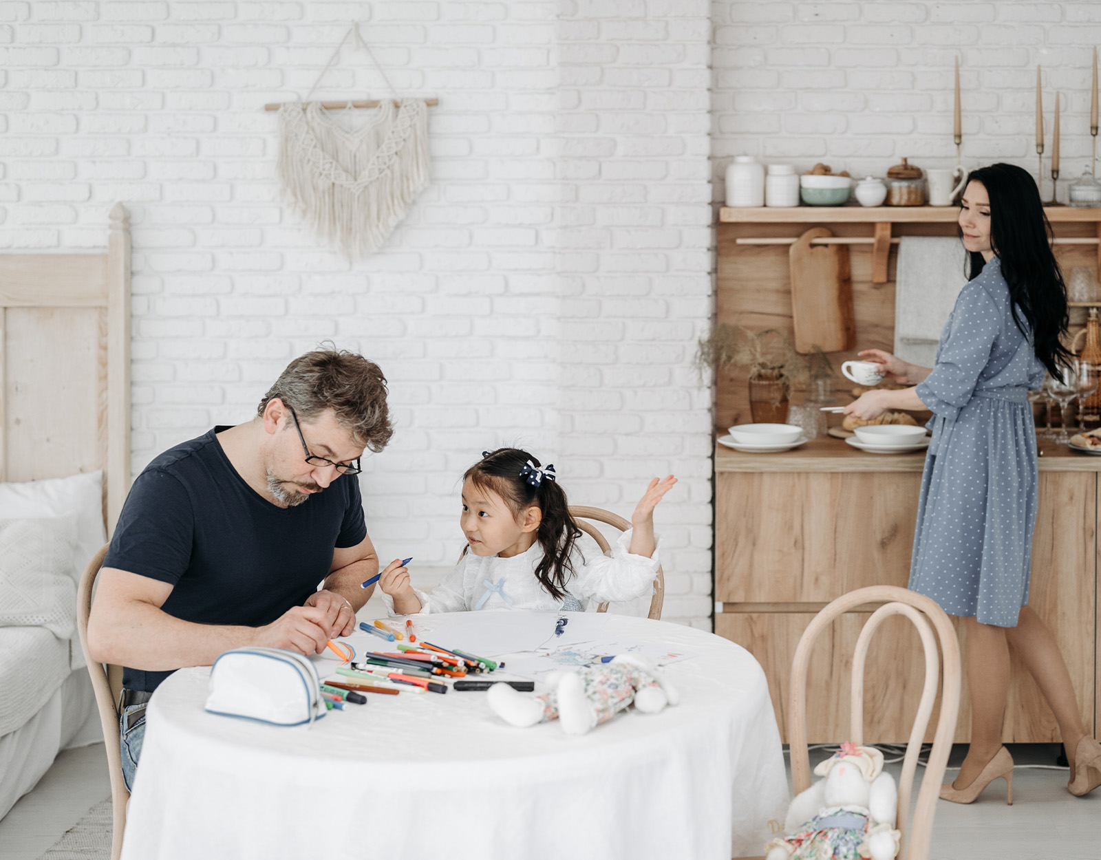 Parents building a connection with their child