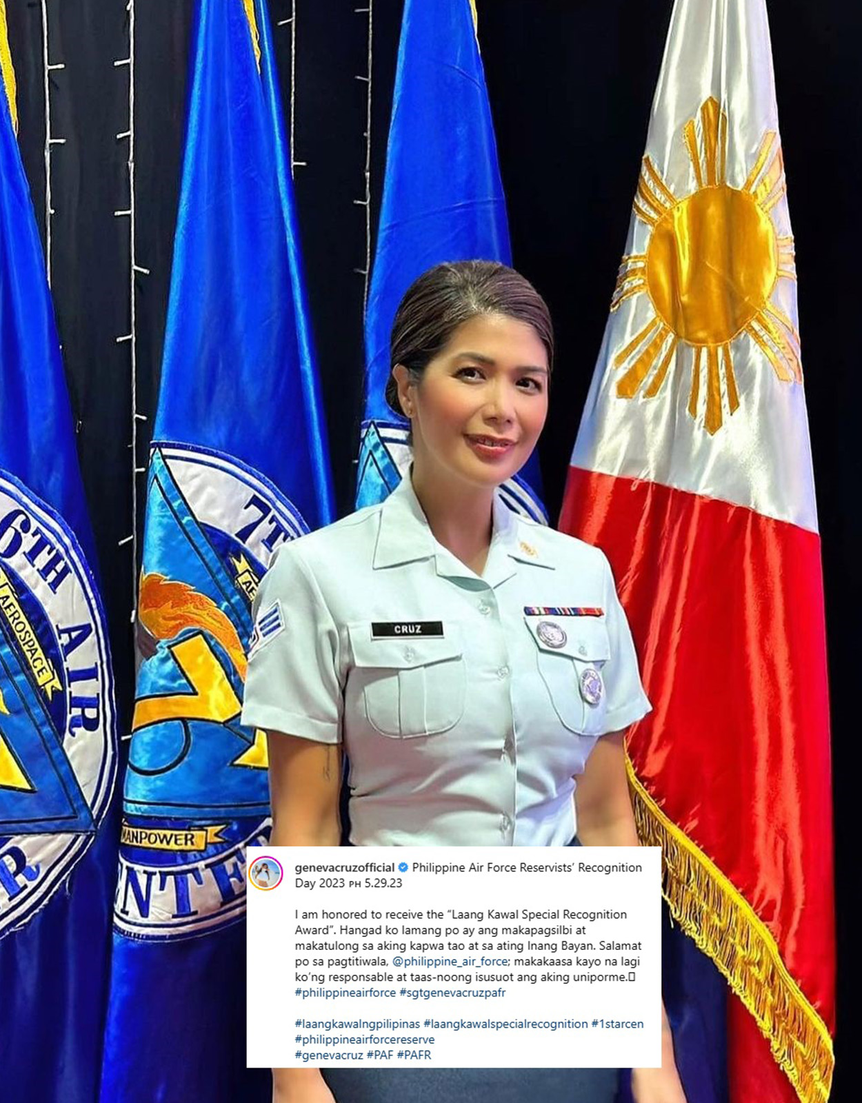 Geneva Cruz Receives Laang Kawal Special Recognition Award