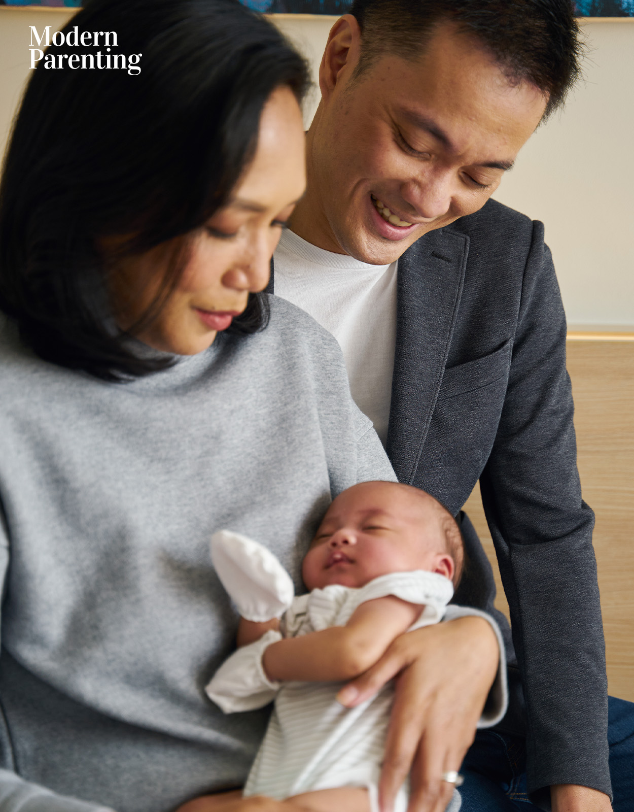 Sophie Menor Lapuz with her husband and son