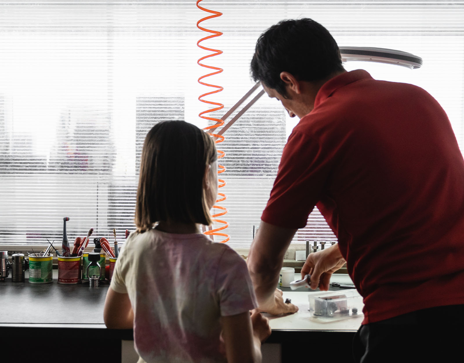 A daughter and father