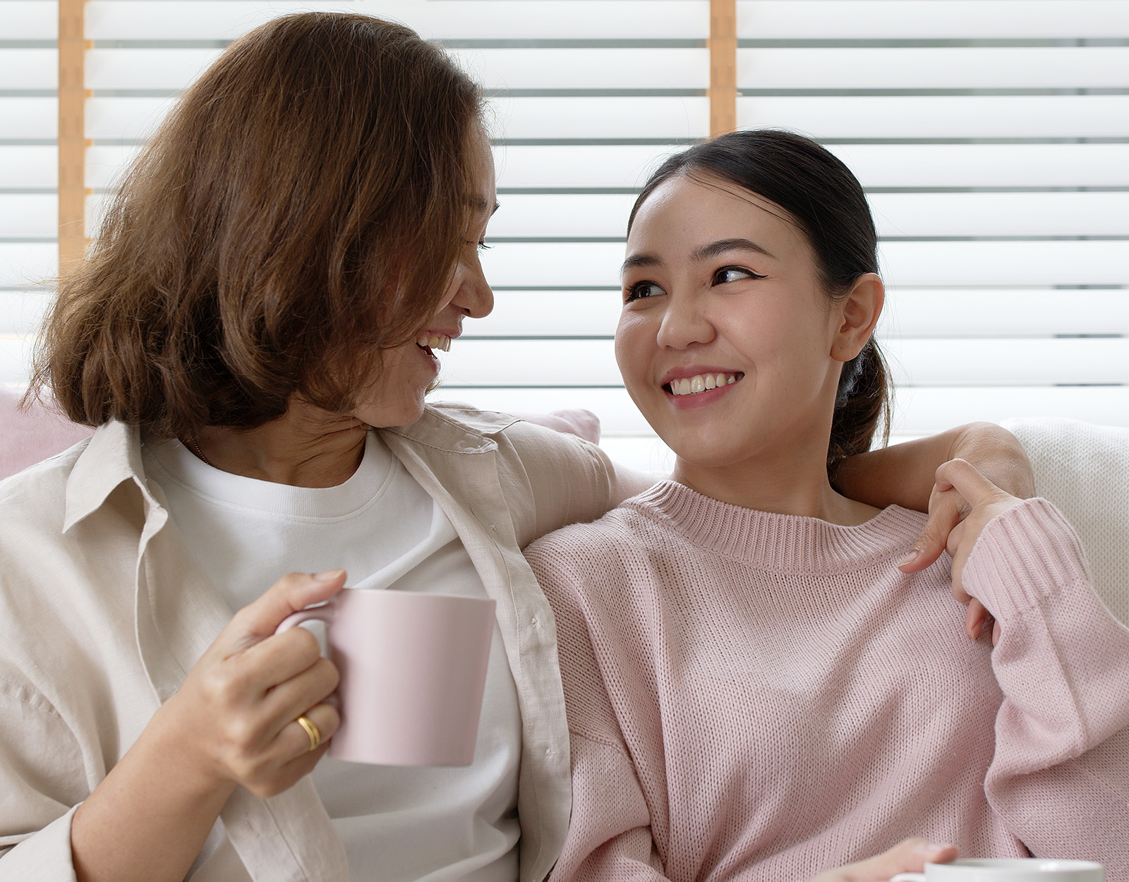 Mother and daughter talking about dating