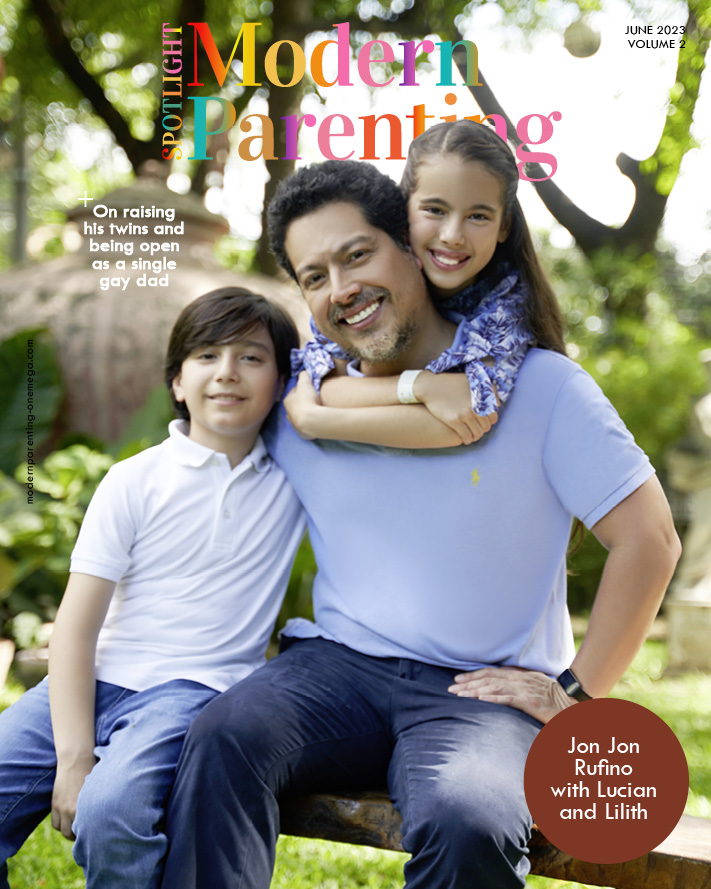 Jon-jon Rufino with his twins Lucian and Lilith