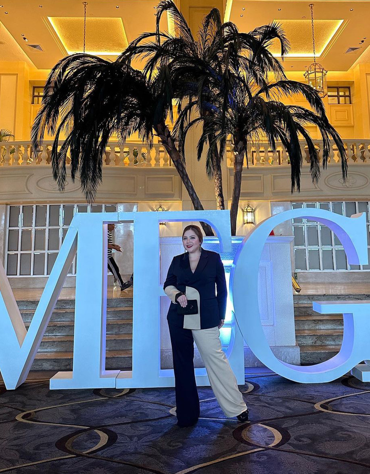 TV5 reporter and MEGA Entertainment Editor-in-Chief MJ Marfori at the MEGA Ball 2023