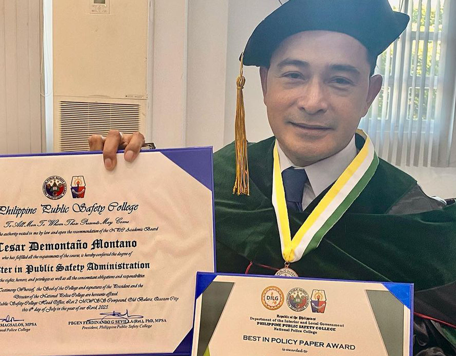 Cesar Montano Graduates With a Master's Degree at 60