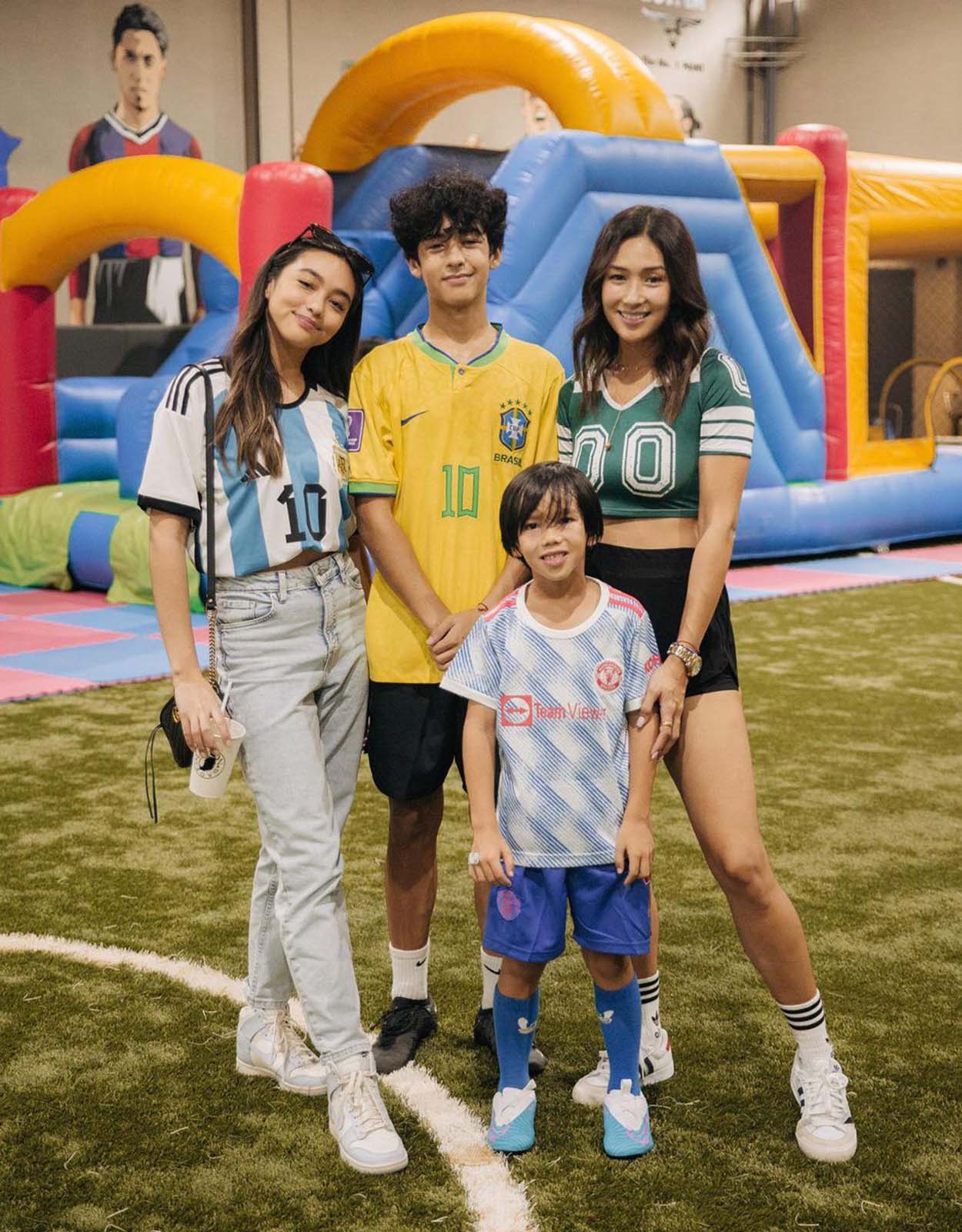 Mika Lagdameo and her three kids