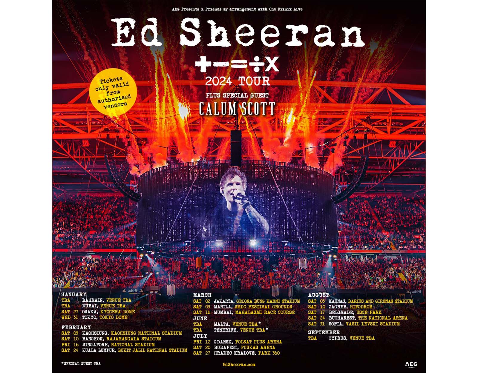 Ed Sheeran Mathematics Concert's Coming to the Philippines In 2024!