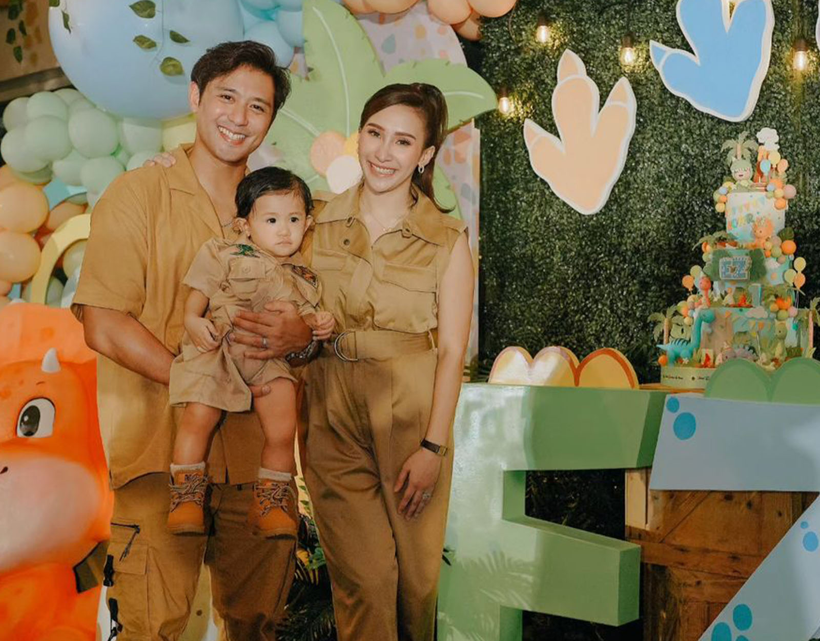 Rocco Nacino and Melissa Gohing's Son Ezren Turns 1 with a Dinoland Party!