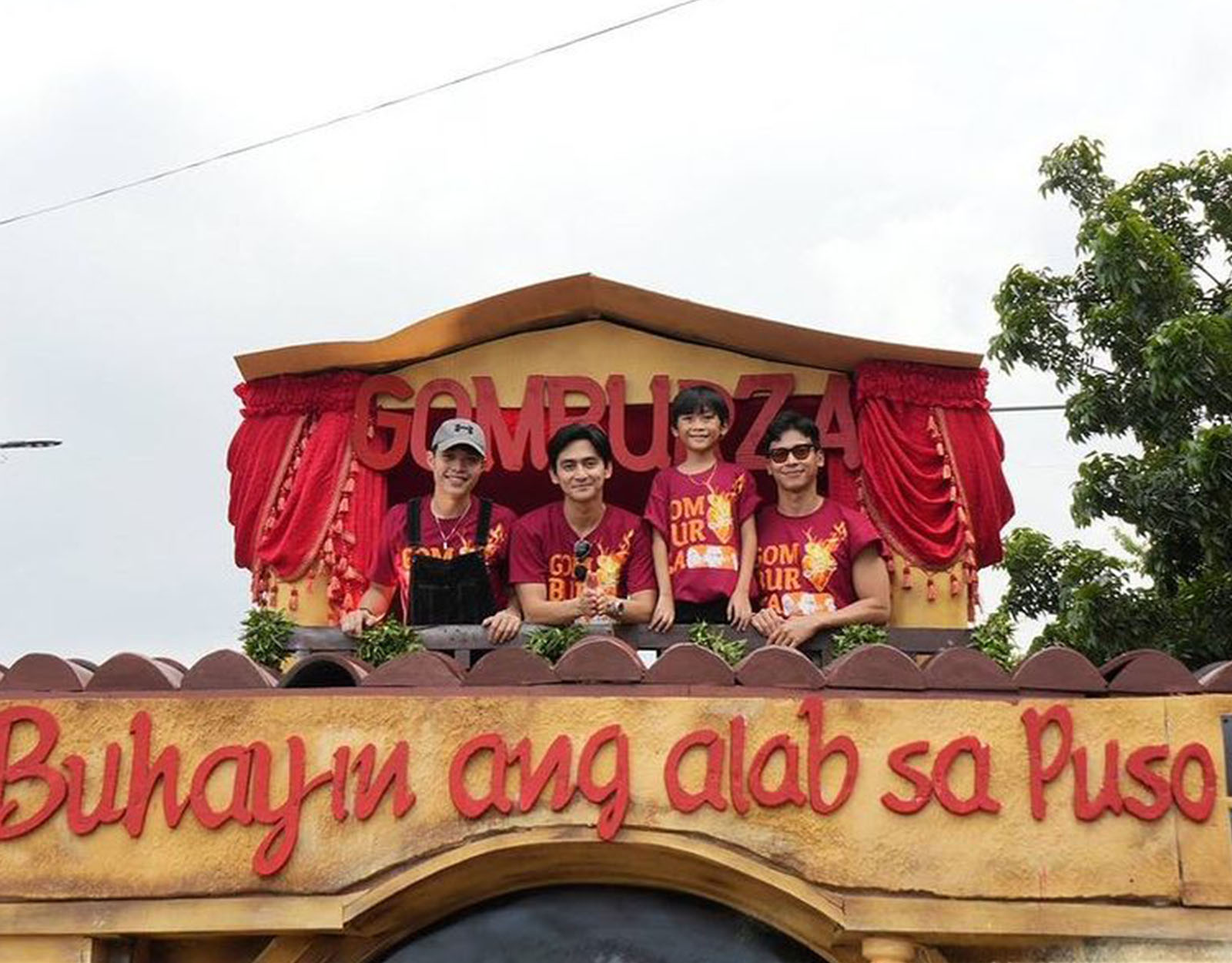 Cedrick Juan, Elijah Canlas, and Enchong Dee promoting Gomburza. Source: gomburzafilm Instagram