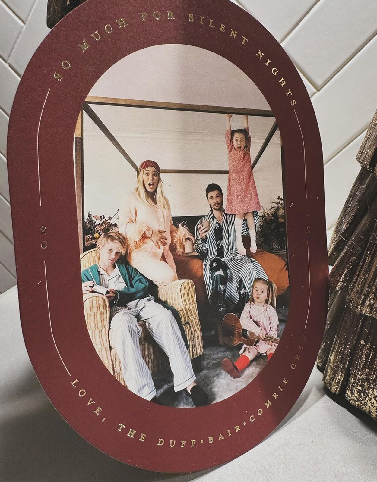 Hillary Duff and Matthew Koma with their three kids