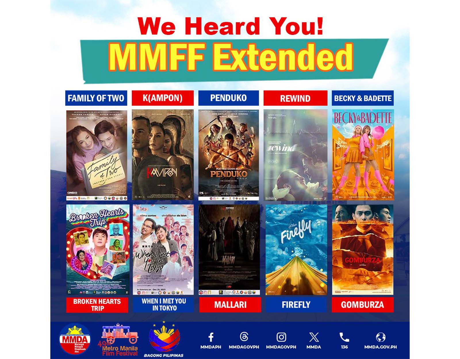 Metro Manila Film Festival 2023 movie lineup