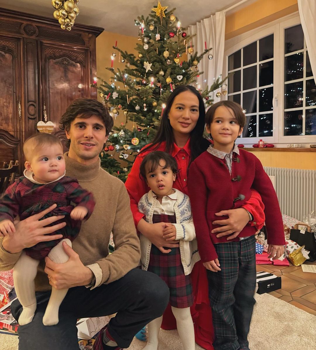 Celebrity family of Isabelle Daza and Adrien Semblat spend a nice holiday vacation in France with the kids this 2023.