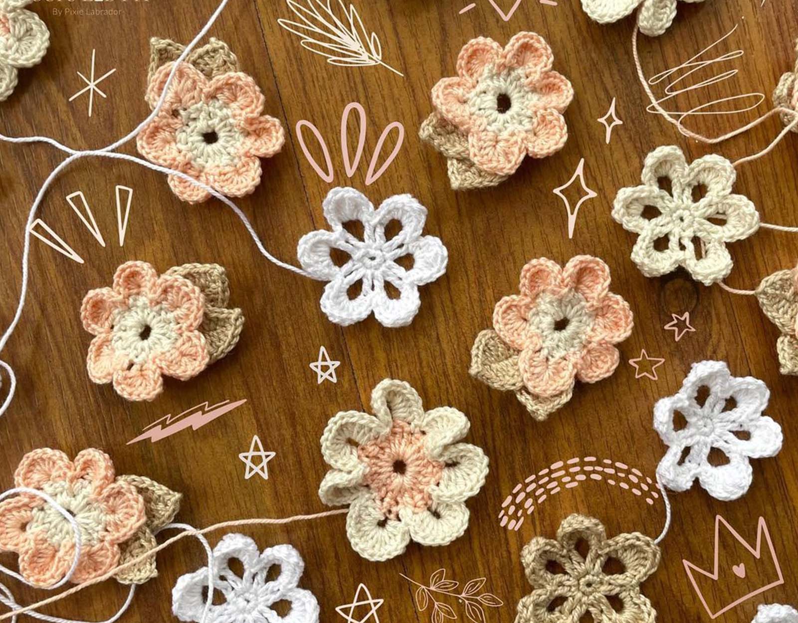 Neutral colored crochet flowers for bouquets!
