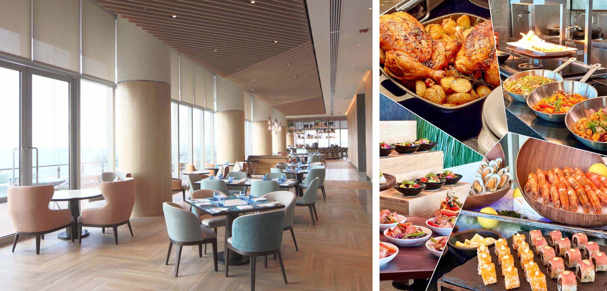 Perfect for All Gatherings—The play of natural and ambient lighting, contemporary fixtures, and sophisticated décor make Cyan Modern Kitchen an enviable destination for both leisure and corporate diners. Now operating on its soft opening phase, it is set to add more items to its spread once Lanson Place Hotel formally opens in April.