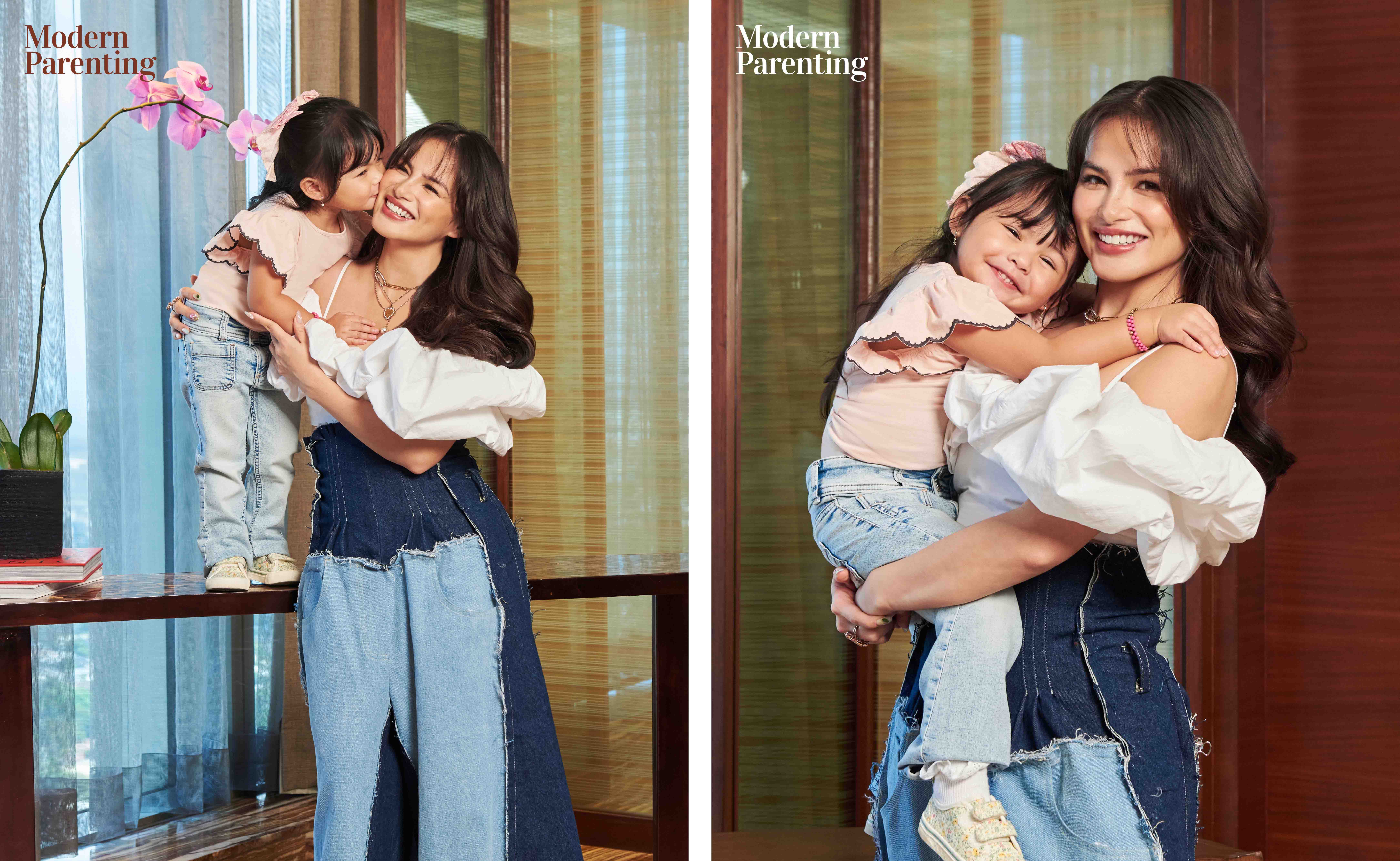 Elisse Joson and daughter Felize de Leon collage