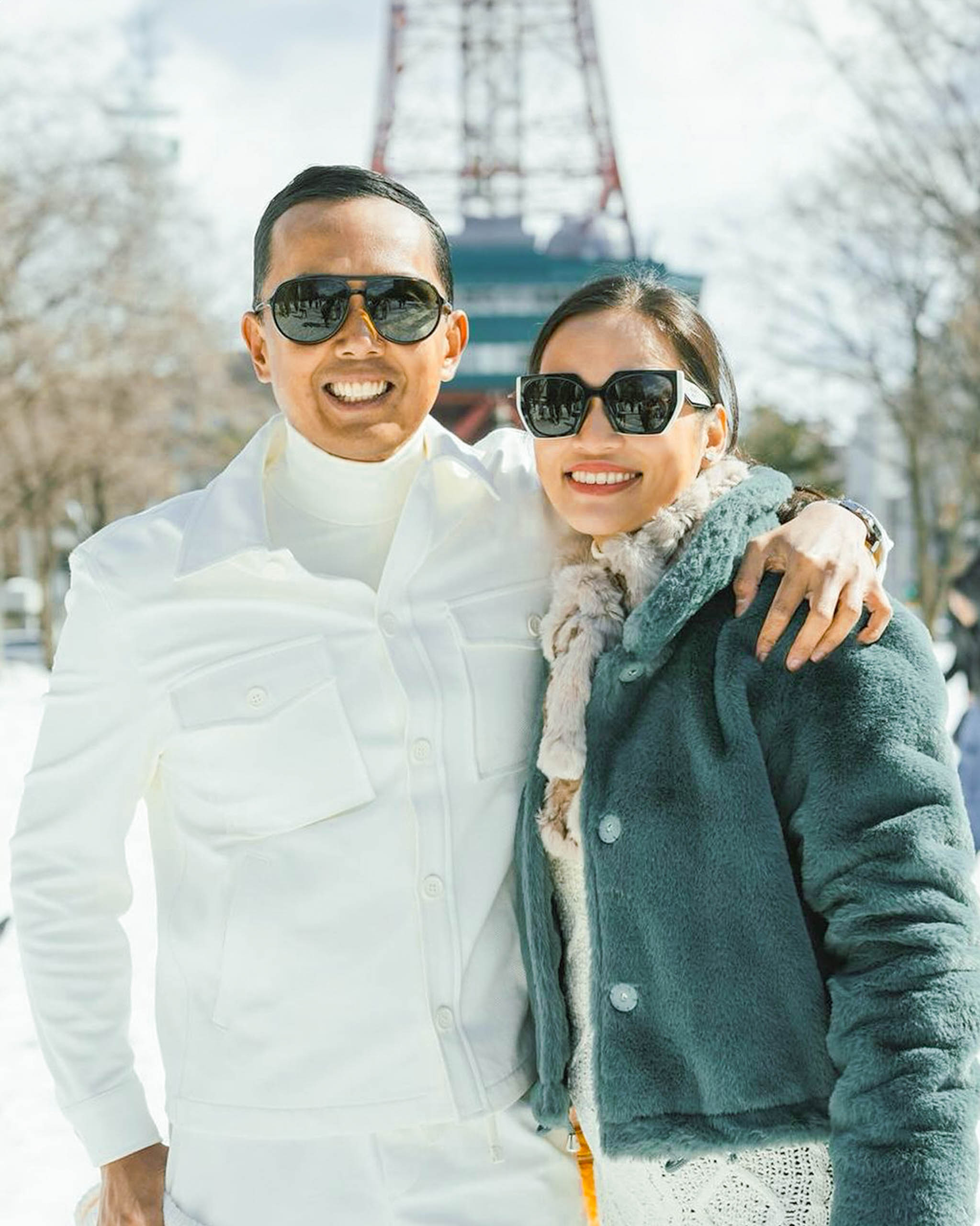 Mark Gorriceta and his wife Carry during a Japan trip in March 2024