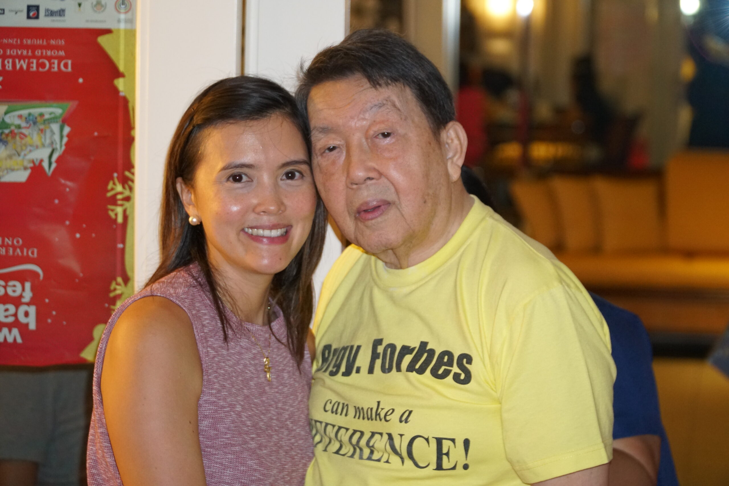 Michelle Concepcion Reyes with dad Jose Santos "Joecon" Concepcion Jr. 