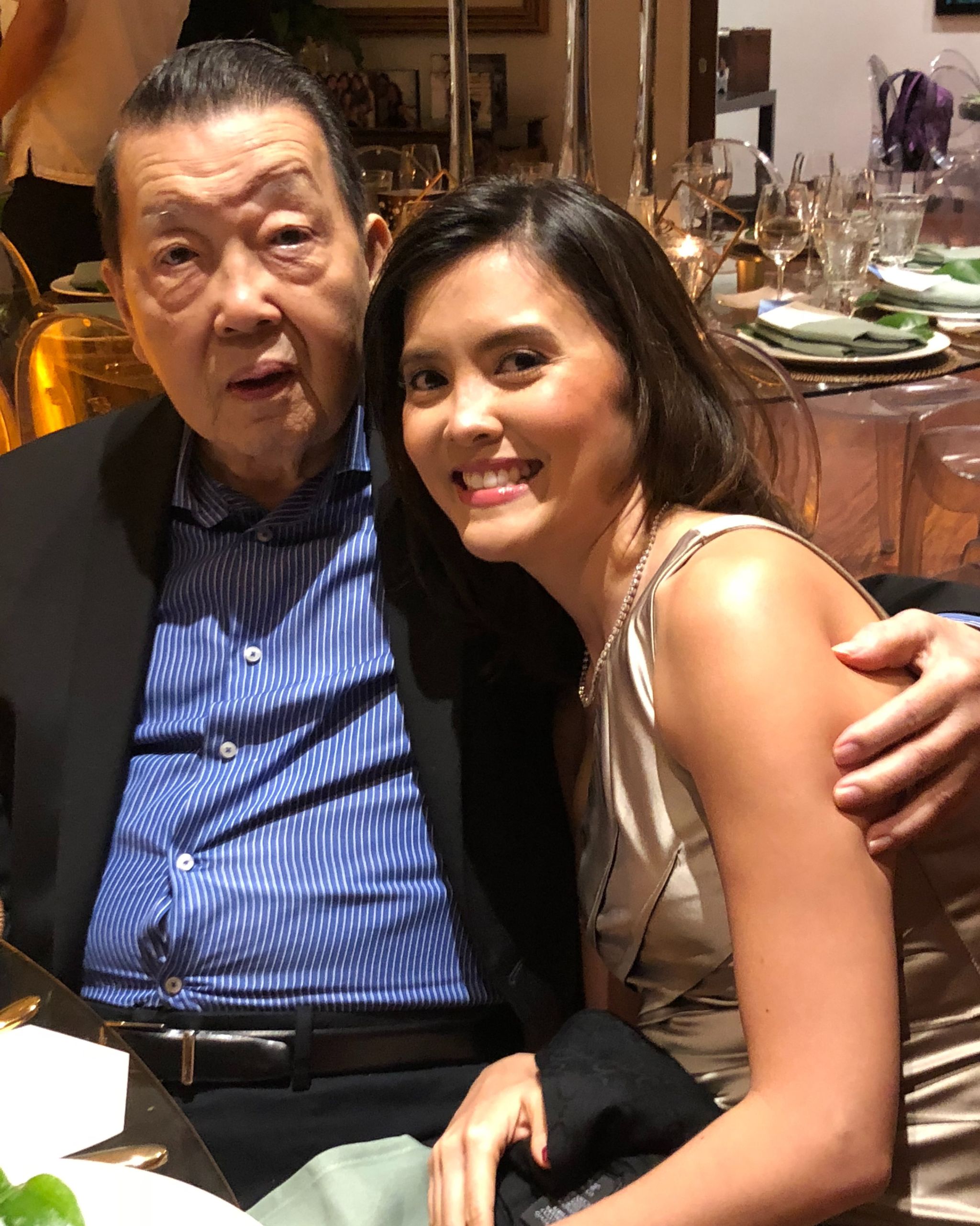 Jose Santos "Joecon" Concepcion Jr. with daughter Michelle Concepcion Reyes