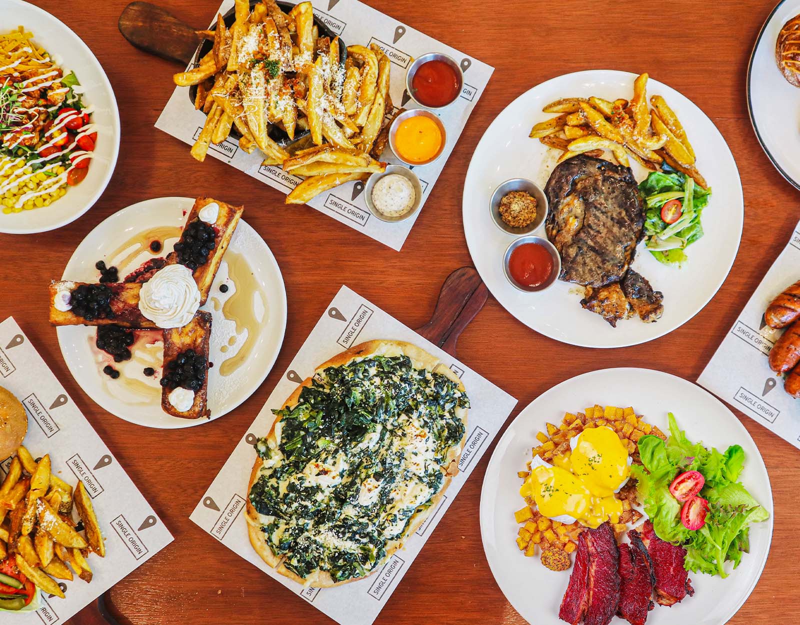 All Day Delights—The café has 70 menu items for every kind of diner. Whether you are eating solo, with business colleagues or just wanting to have a chill rendezvous with friends, a satisfying meal is yours to enjoy at Single Origin.