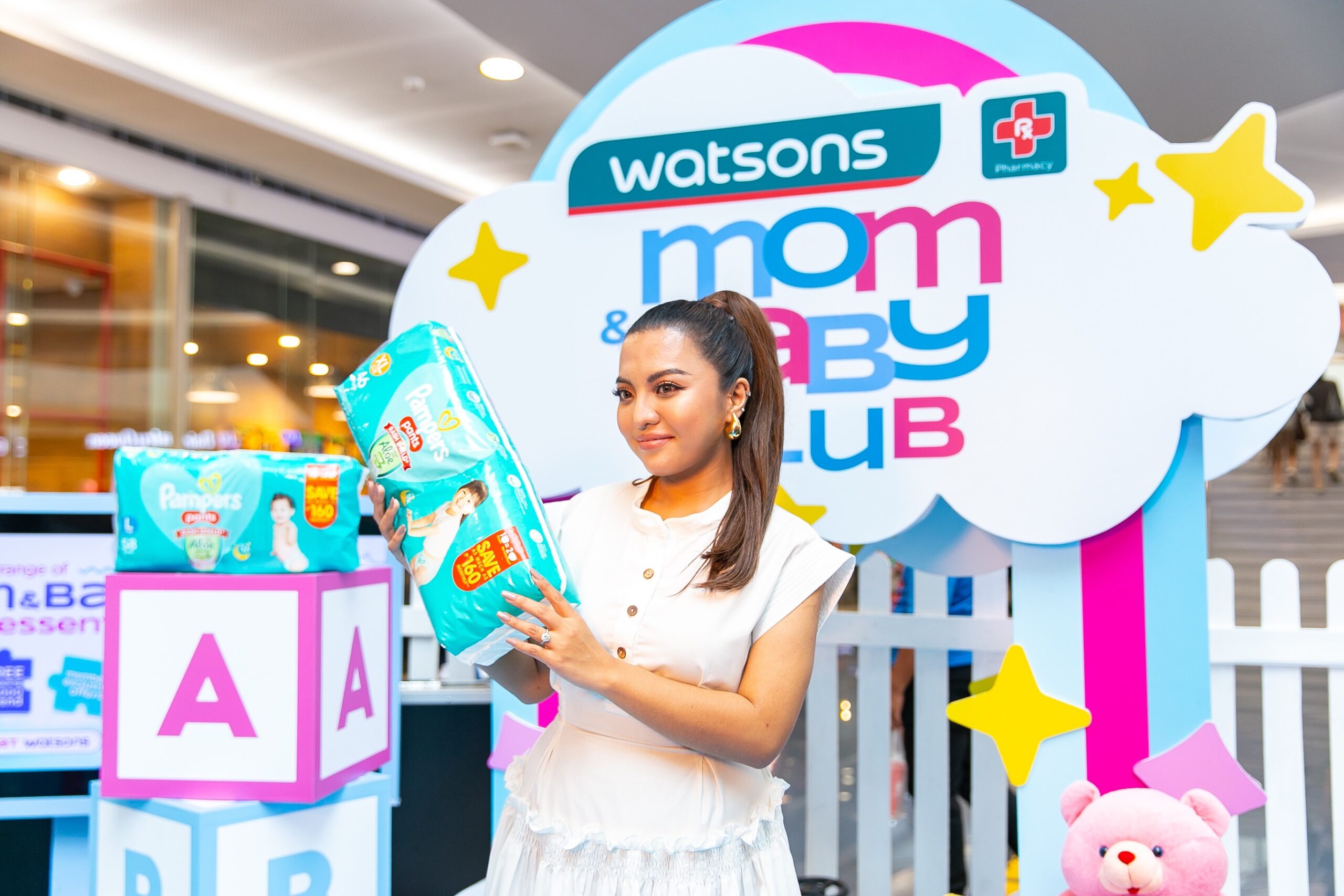 Viy Cortez at the Watsons Mom & Baby Fair 2024