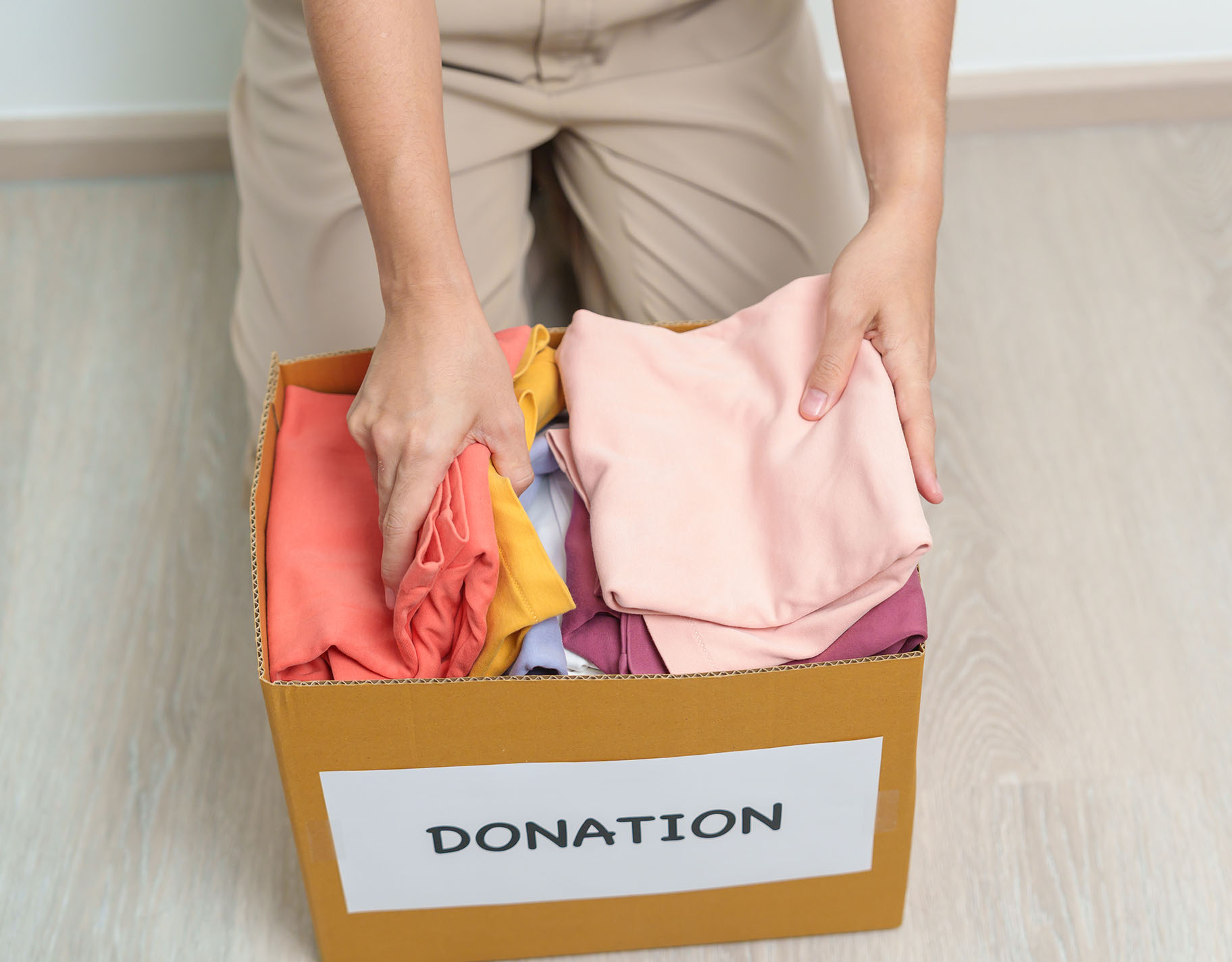 clothes to donate for Tropical Storm Kristine victims